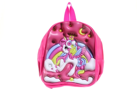 Dětský batoh s jednorožcem – růžový 3D design