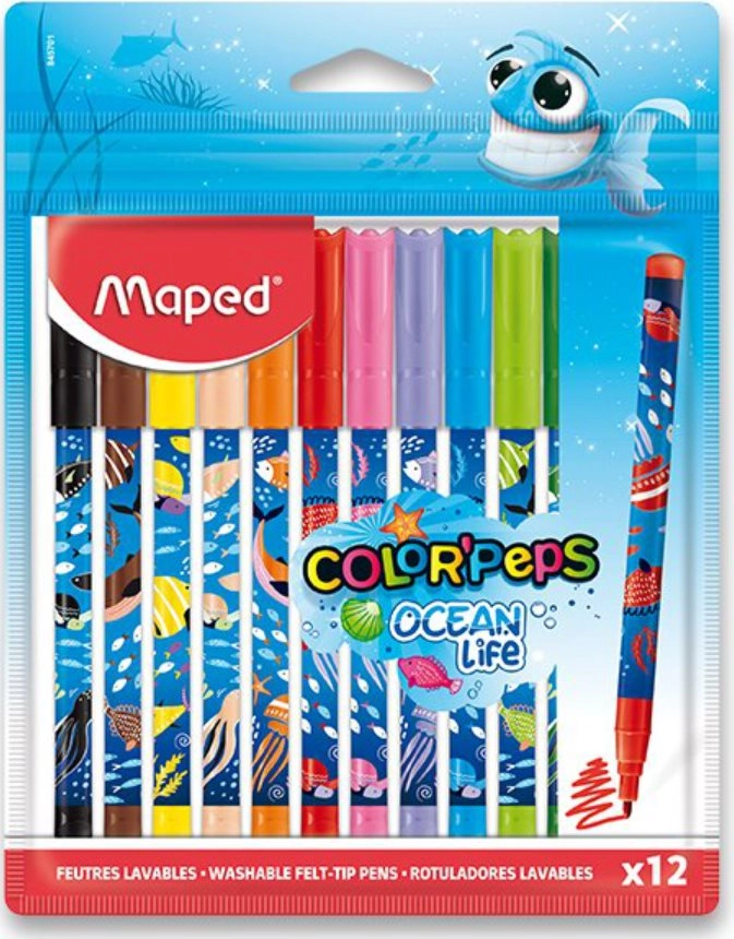 Levně Maped Color'Peps Ocean Life Decorated 12 ks 5701