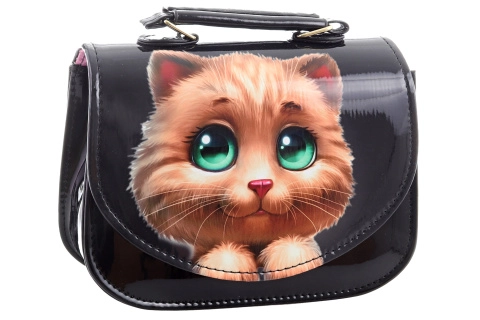 Kabelka přes rameno s motivem kočičky