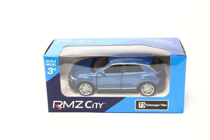 RMZ city Volkswagen T-roc modrý kovový model s otevíracími dveřmi