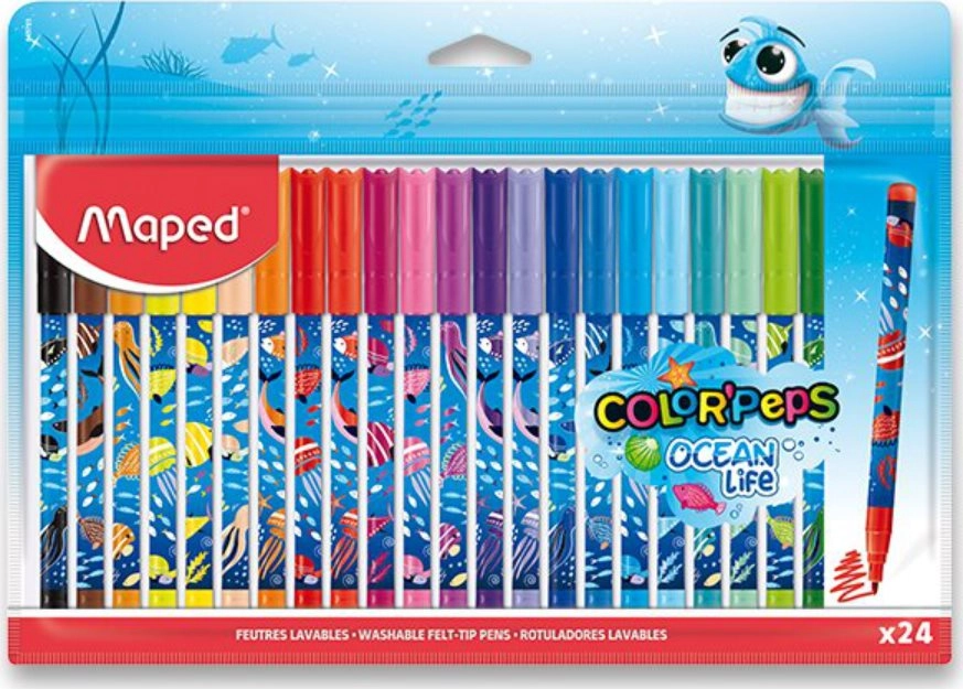 Levně Maped Color'Peps Ocean Life Decorated 24 ks 5703