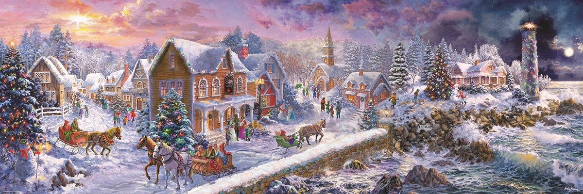 Panoramatické puzzle prázdniny na pobřeží