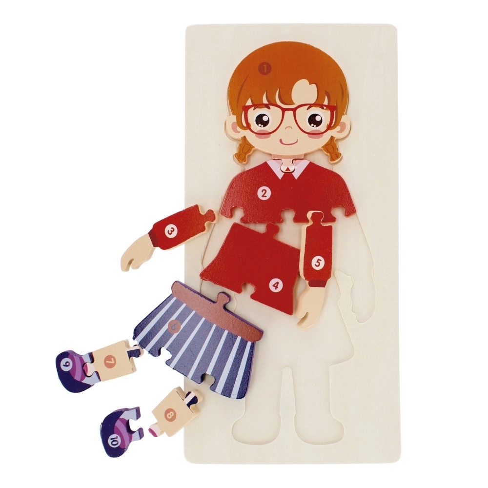 Dřevěné puzzle Dívka