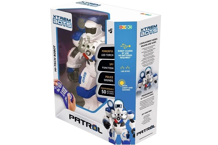 Xtrem Bots Patrol Bot – programovatelný policejní robot na dálkové ovládání