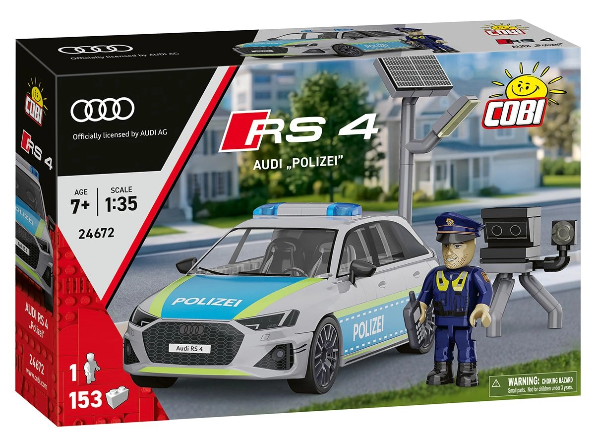 Stavebnice COBI Audi RS 4 Polizei v měřítku 1:35