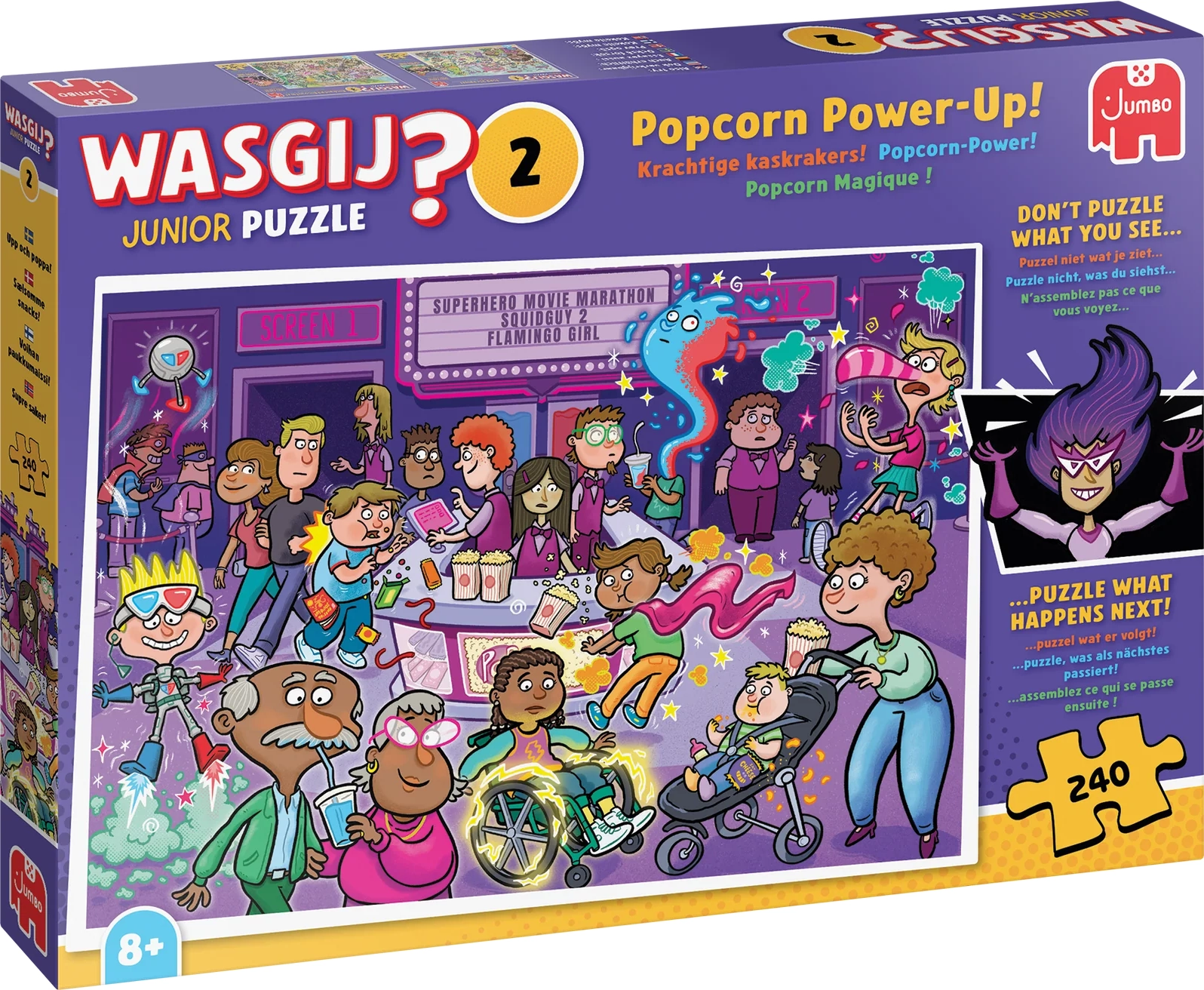 Jumbo Wasgij Junior 2: Popcornový bonus! puzzle 240 dílků