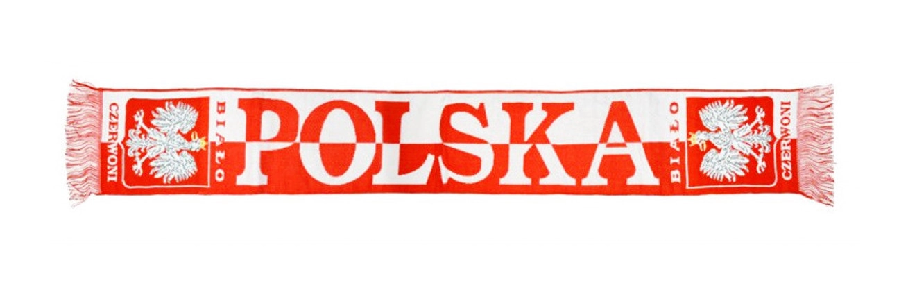 Levně Šála Polska – fanouškovská jednobarevná šála s třásněmi