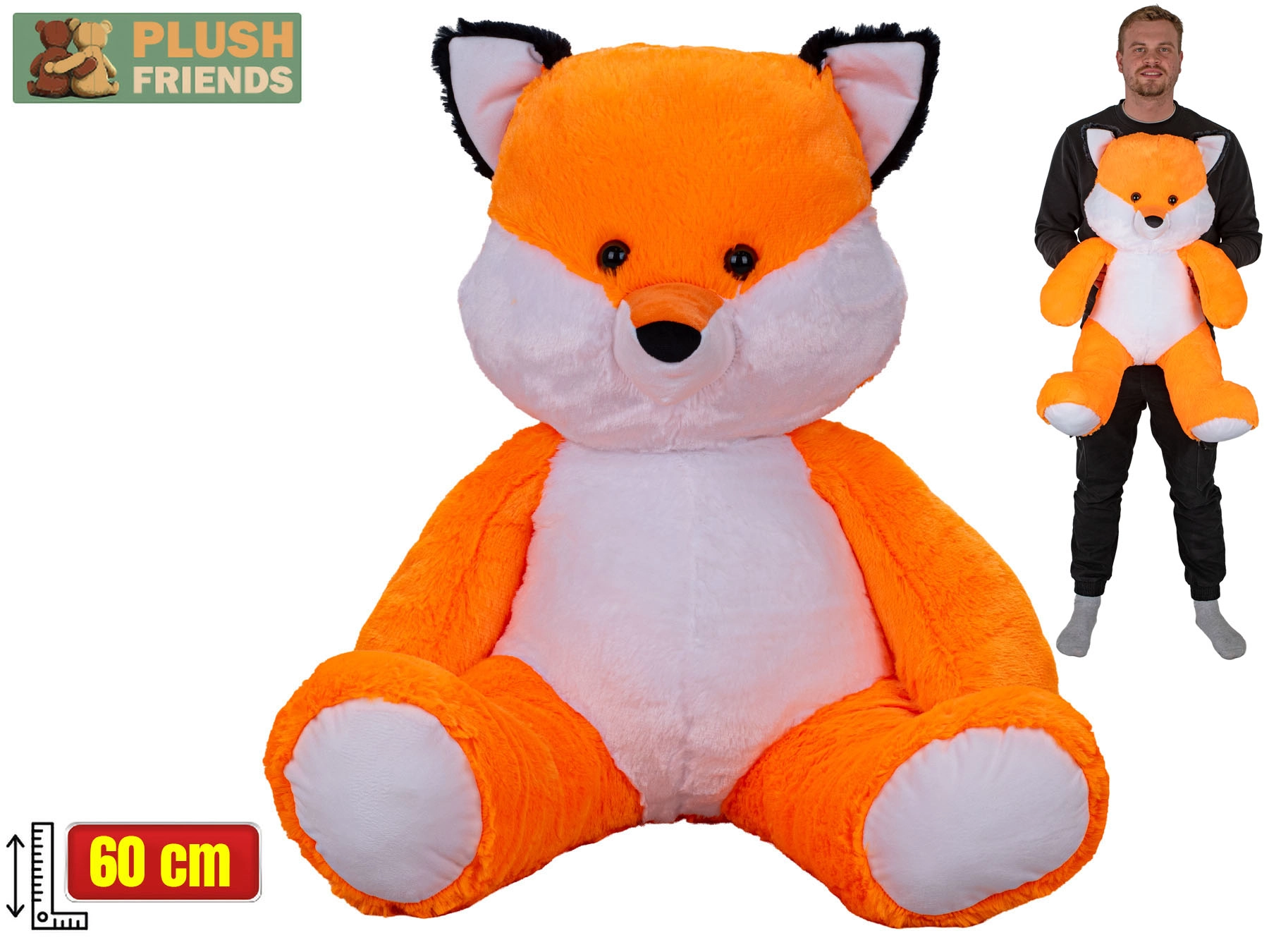 Plush Friends plyšová liška sedící 60 cm