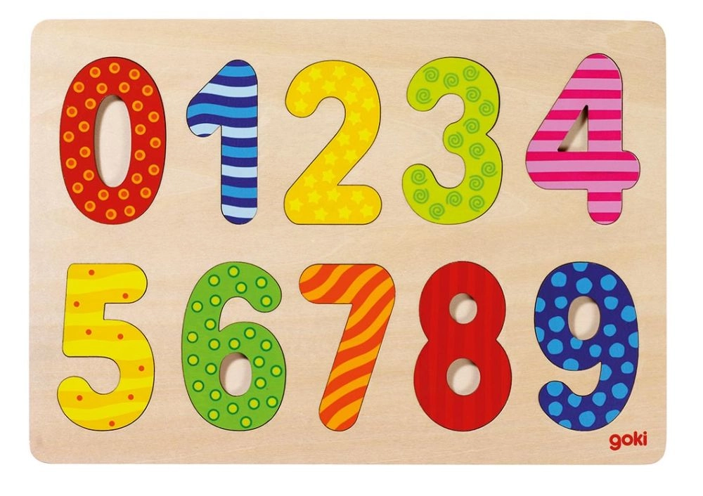 Puzzle - Číslice 0-9 Montessori