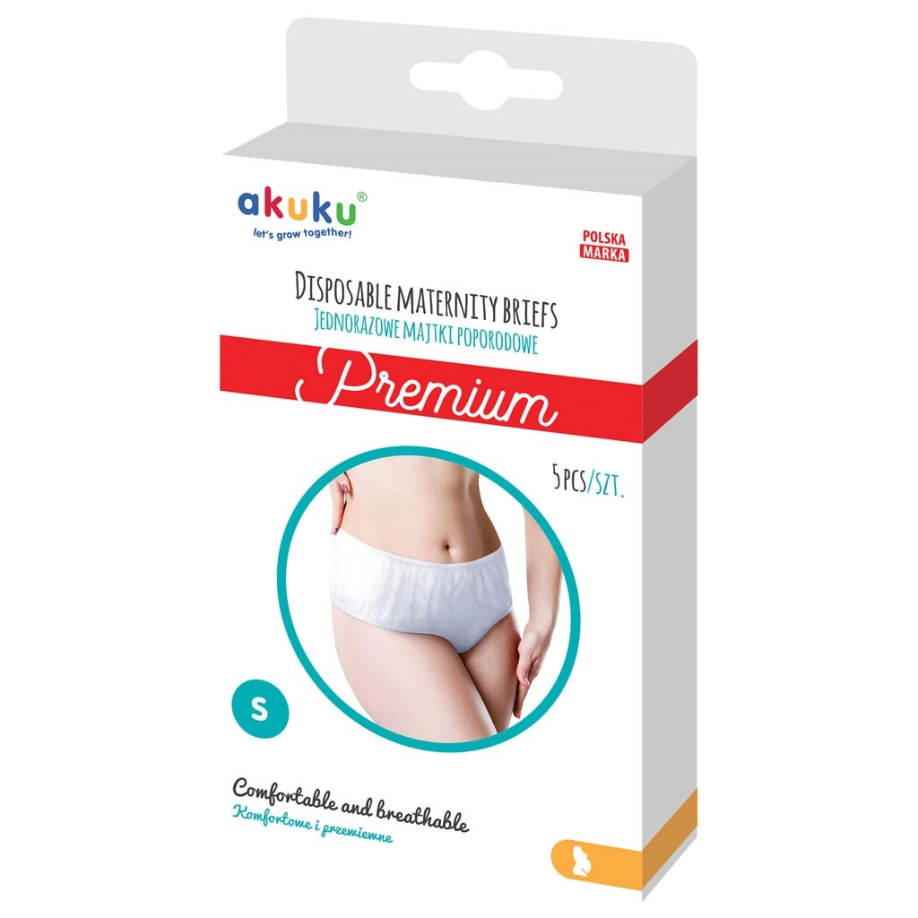 Jednorázové poporodní kalhotky Akuku Premium S (5 ks)