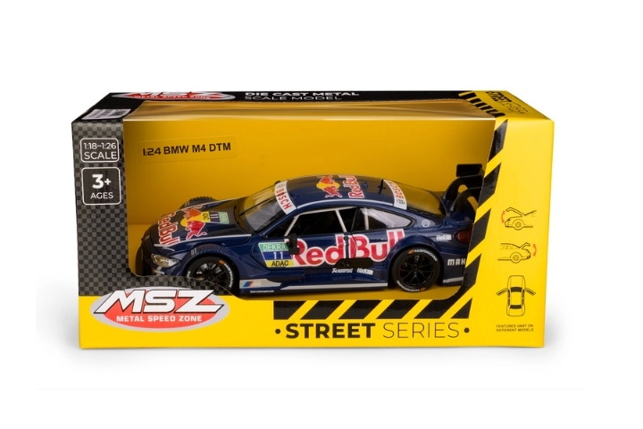 MSZ BMW M4 DTM Red Bull v měřítku 1:24, modrá