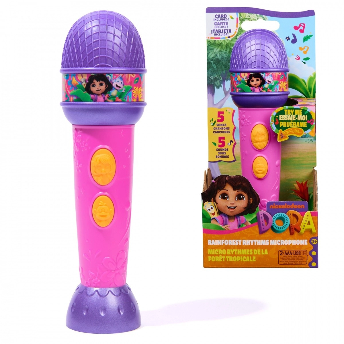 Mikrofon s efekty DORA – dětský karaoke mikrofon s písničkami