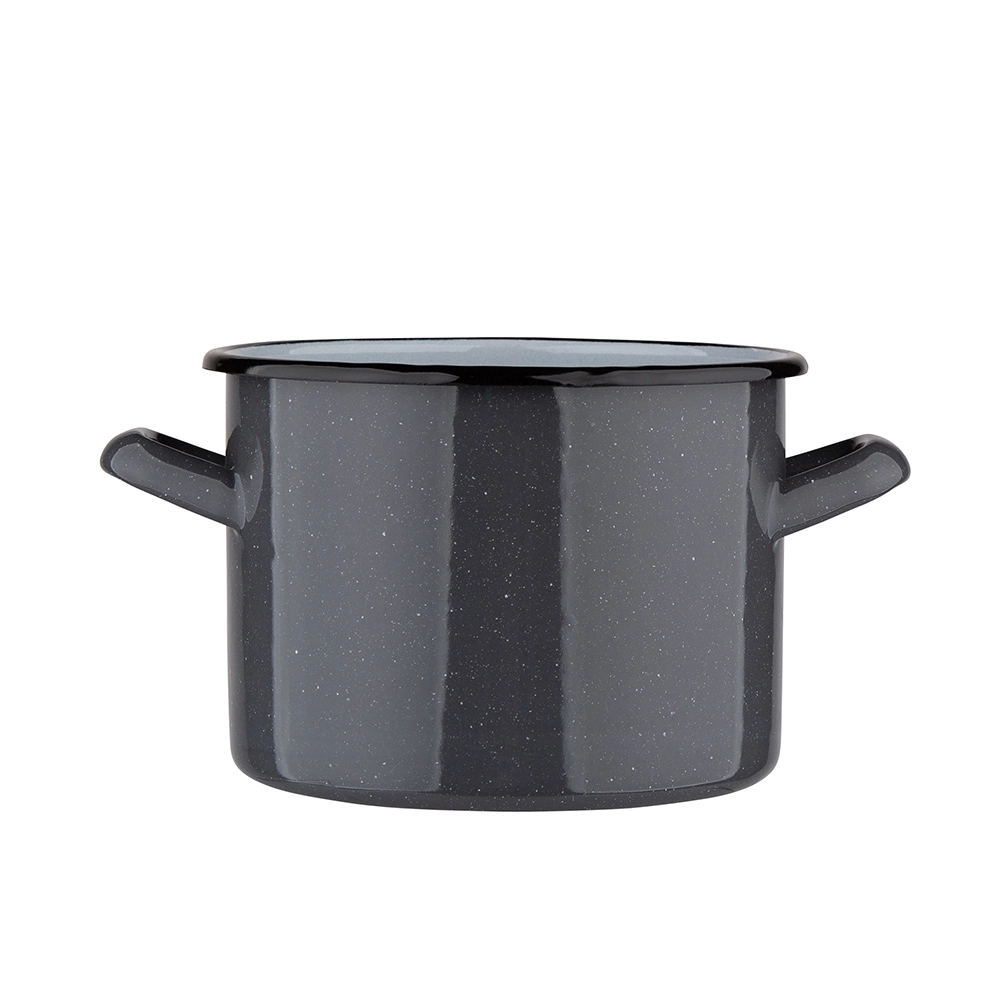 Hrnec prostý 1,5 l šedý nakrapianý 14 cm