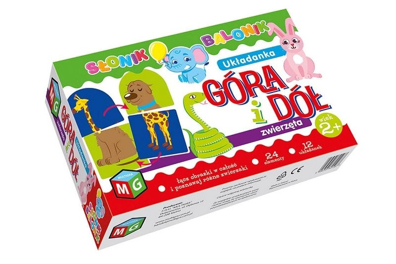 Słonik Balonik párovací puzzle nahoře a dole – zvířata