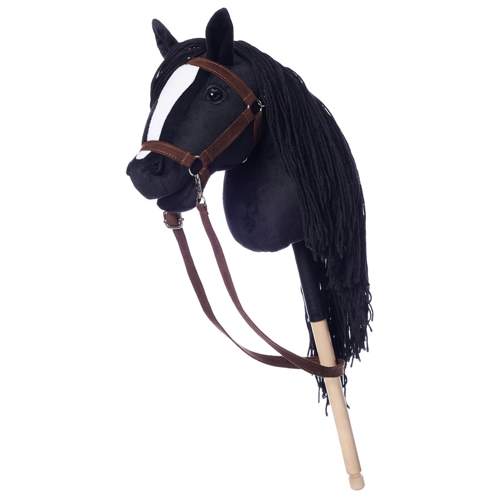 Černý hůlkový koník Hobby Horse Hoppihorse