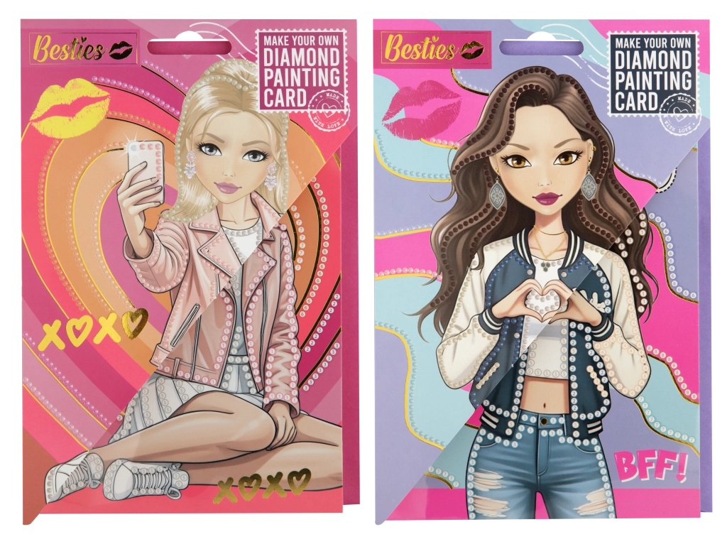 Diamantové malování – přáníčka Besties