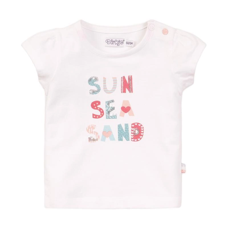 Dirkje dětské tričko s krátkým rukávem, bílé