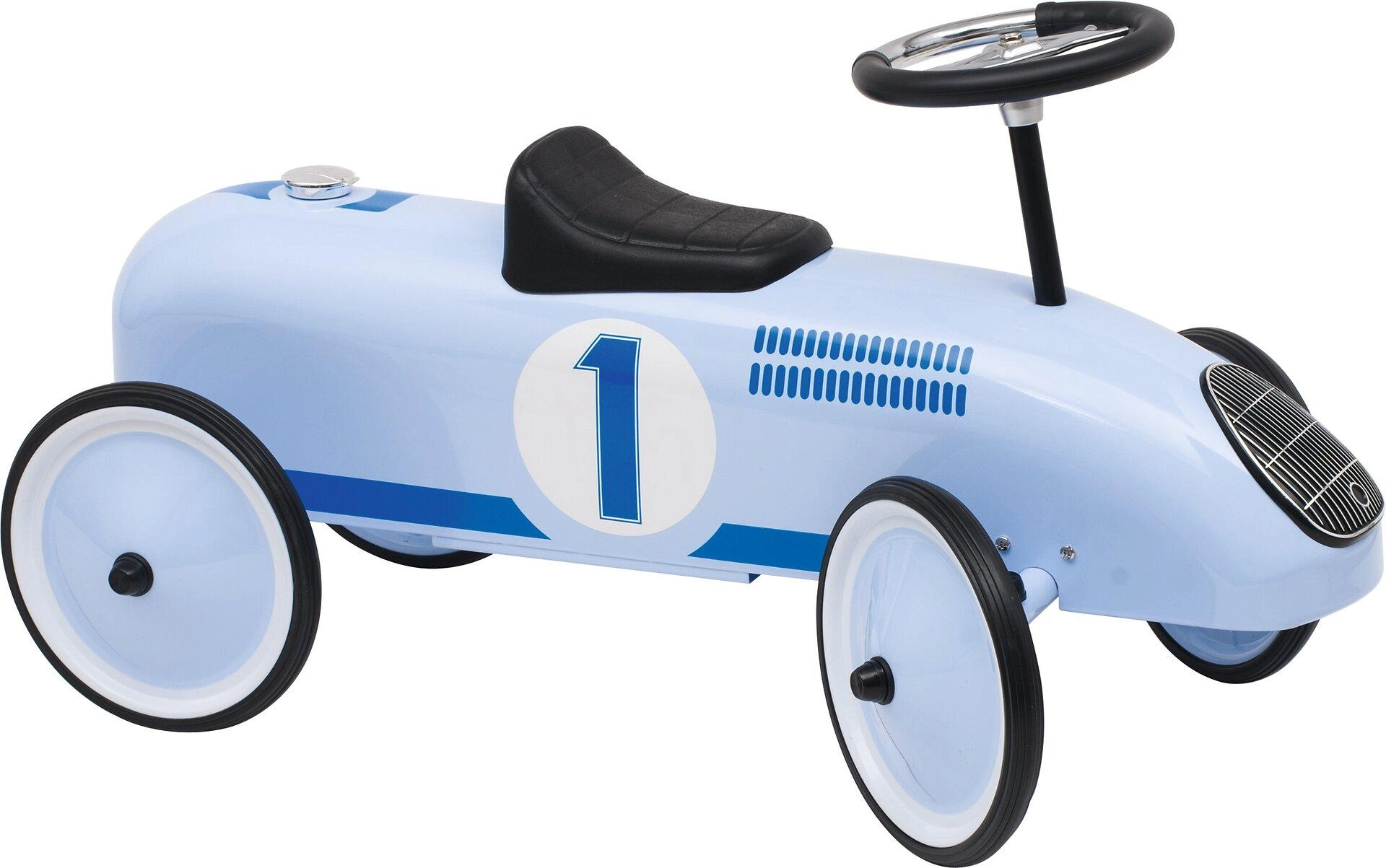 Odrážedlo kovové - Historické auto, modré světlé (Goki)