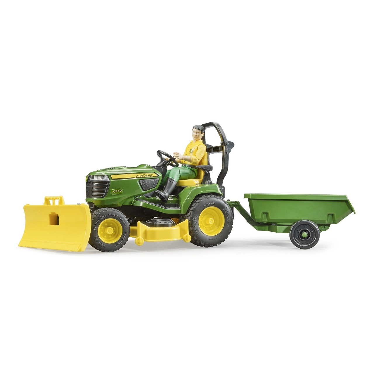 Levně Zahradní traktor JOHN DEERE X949 s figurkou zahradníka BRUDER