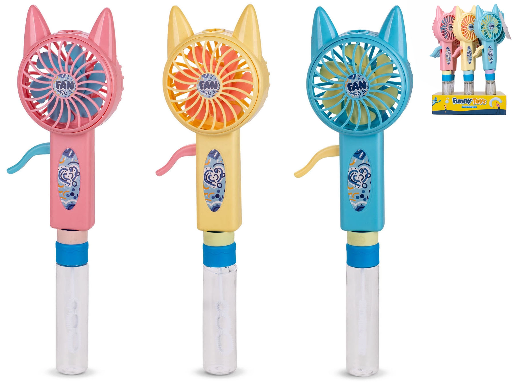 Bublifuk s větráčkem – kočička, 29 cm