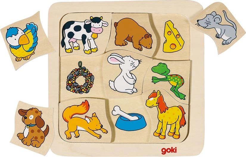 Levně Goki puzzle Kdo ke komu patří?