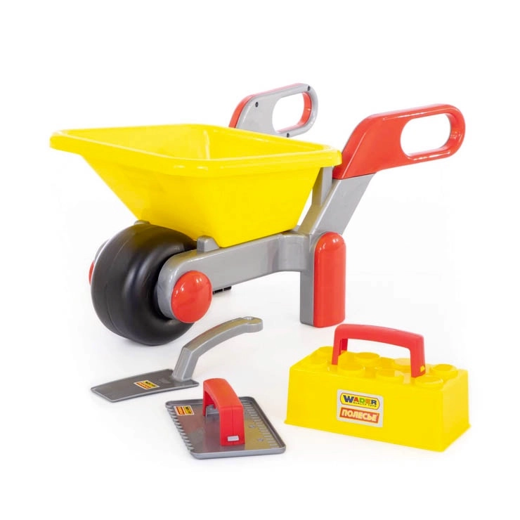 Stavební kolečko s nářadím pro děti