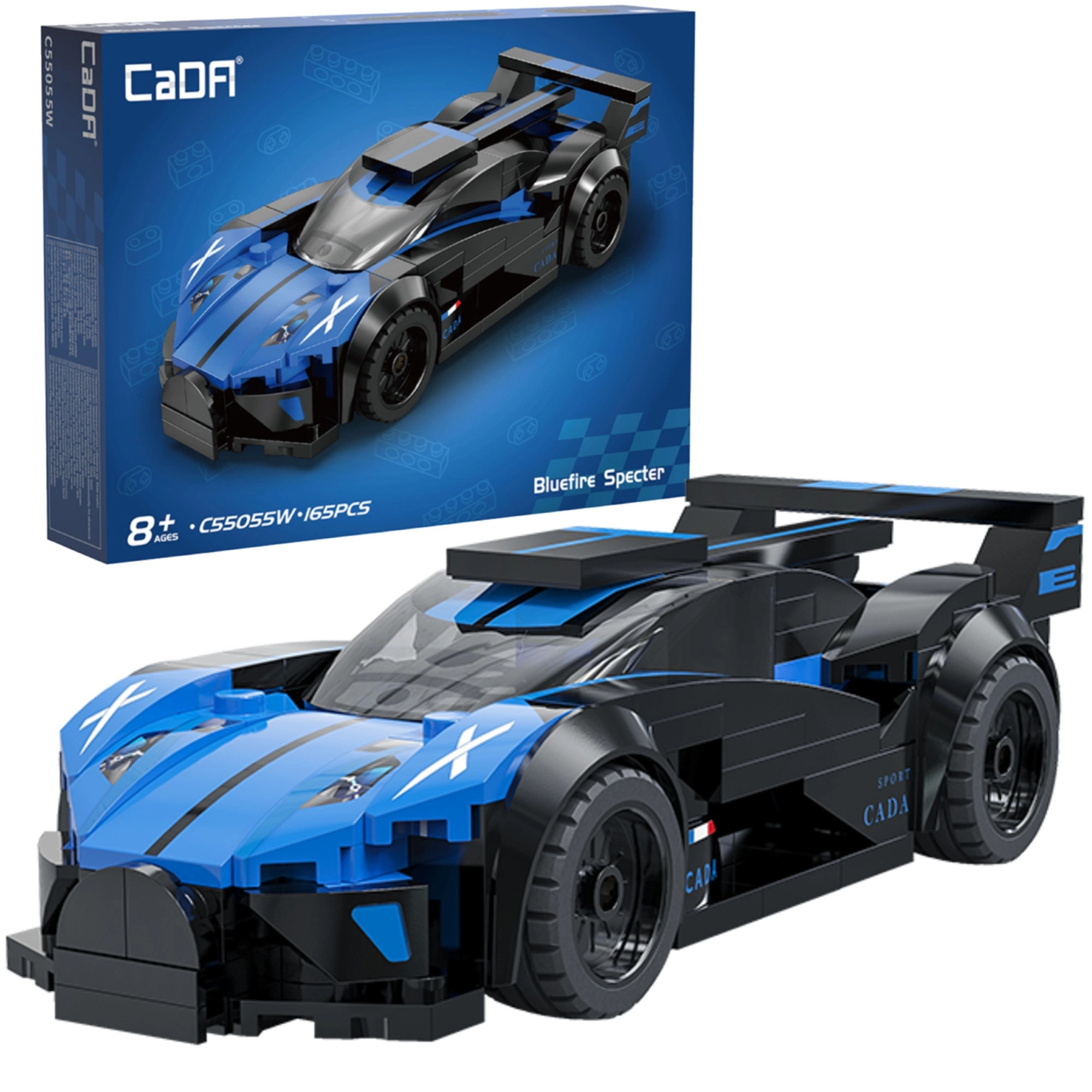 Stavebnice CaDA Bluefire Specter – závodní auto, 165 dílků