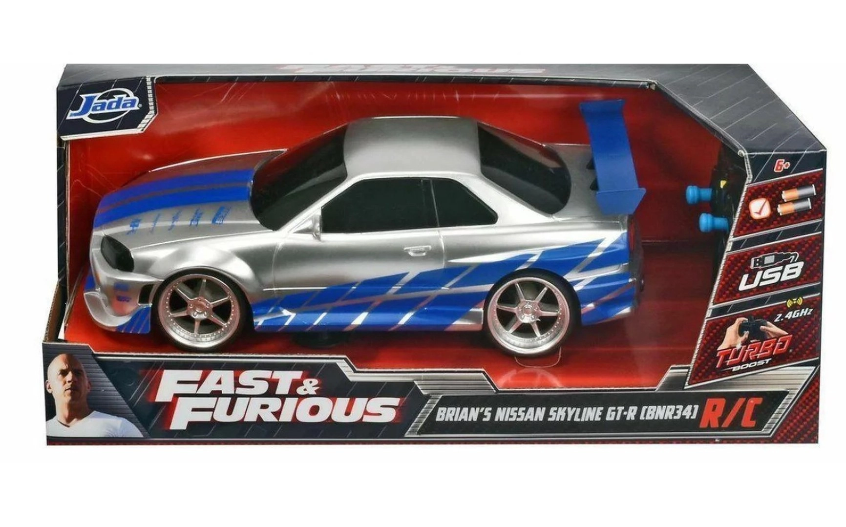 RC model Nissan Skyline GT-R R34 1:16 – Rychle a zběsile od Jada Toys