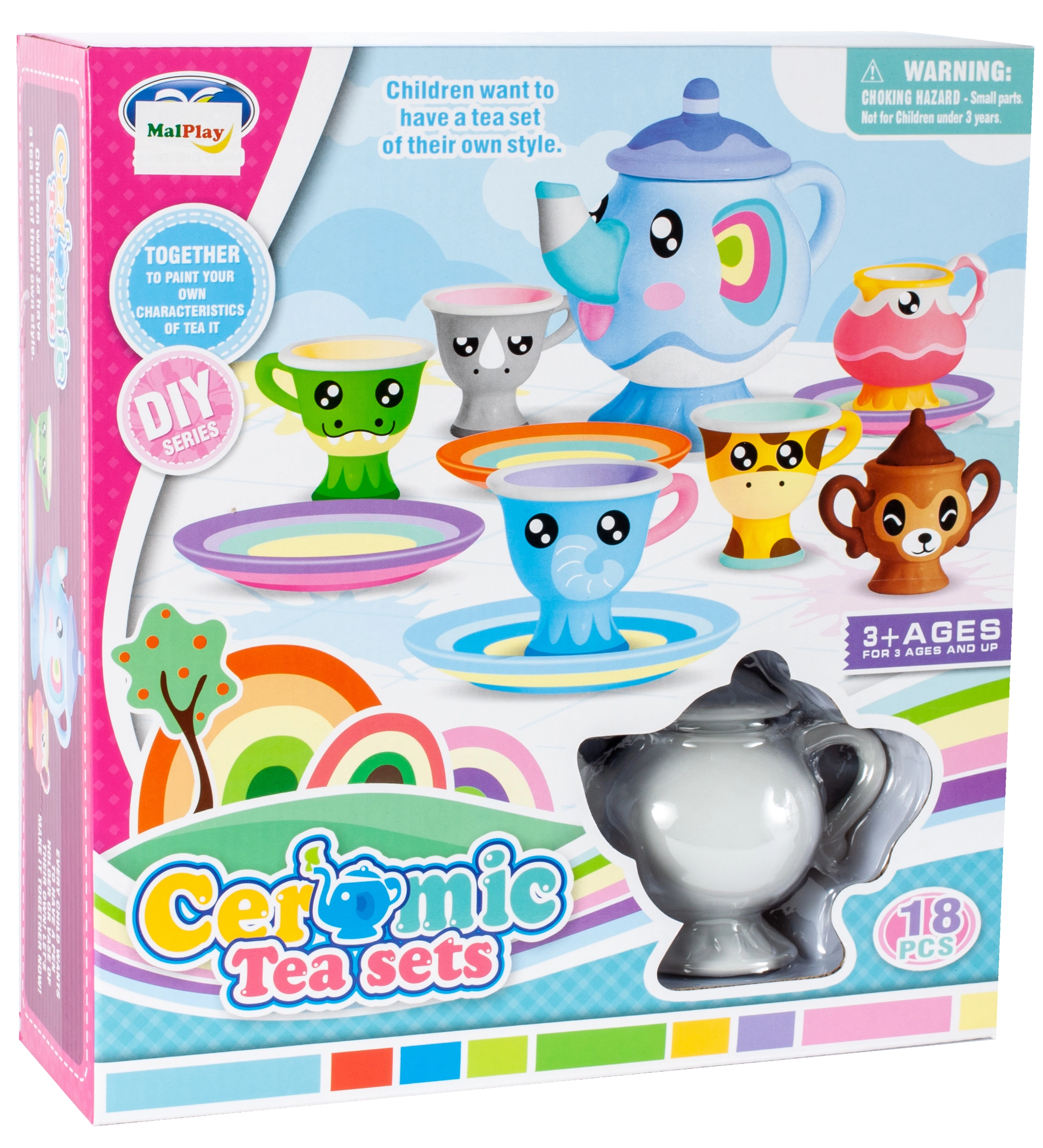 Porcelánová čajová sada k malování DIY