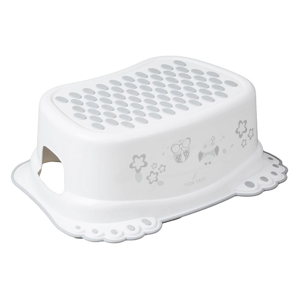 Dětské protiskluzové stupátko do koupelny s motivem sovy, bílé