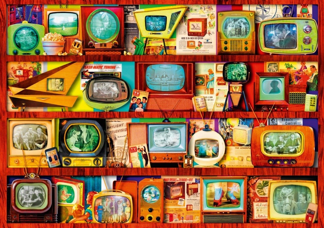 Levně Bluebird puzzle Zlatý věk televize 1000 dílků