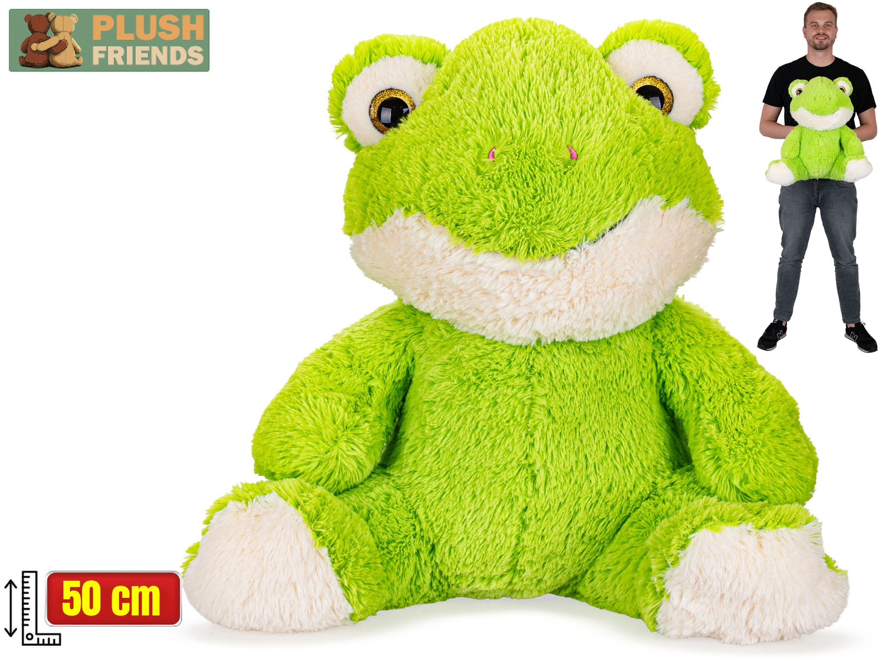 Levně Plush Friends žába plyšová sedící 50 cm