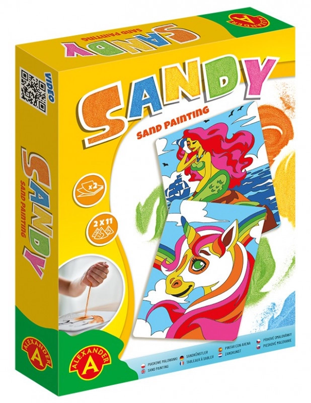 Piaskové malovánky - Sandy - Mořská panna, Jednorožec