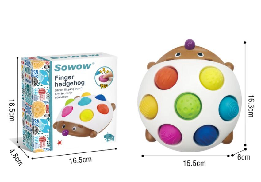 Senzorická hračka ježeček se silikonovými půlkami