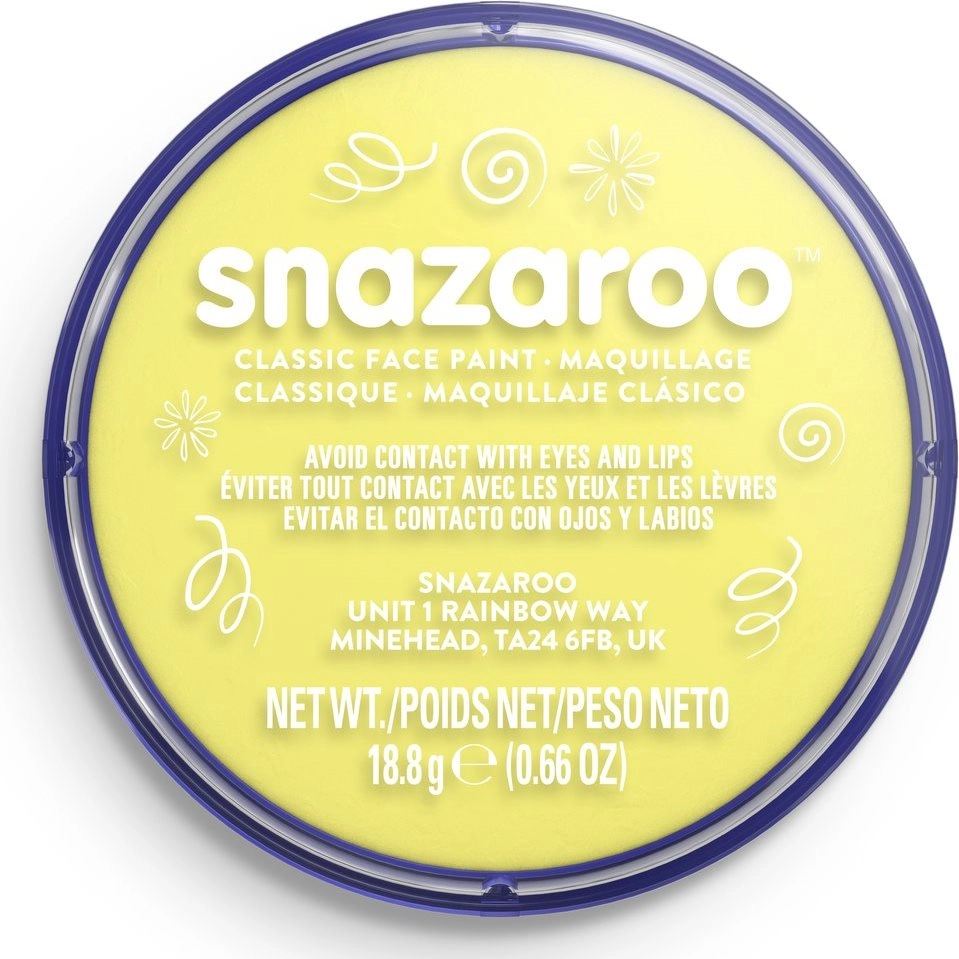 Levně Snazaroo barva na obličej 18 ml Žlutá světlá Pale Yellow