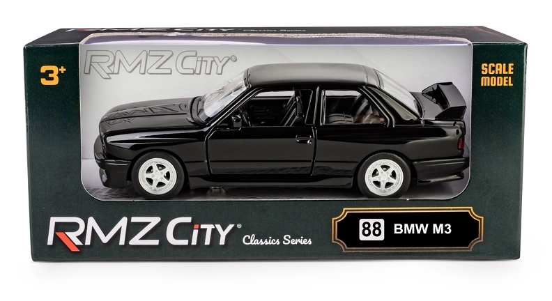 Kovový model auta BMW M3 E30 1:35 černý – RMZ City