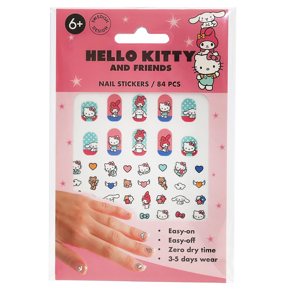 Hello Kitty dětské nálepky na nehty (84 ks)