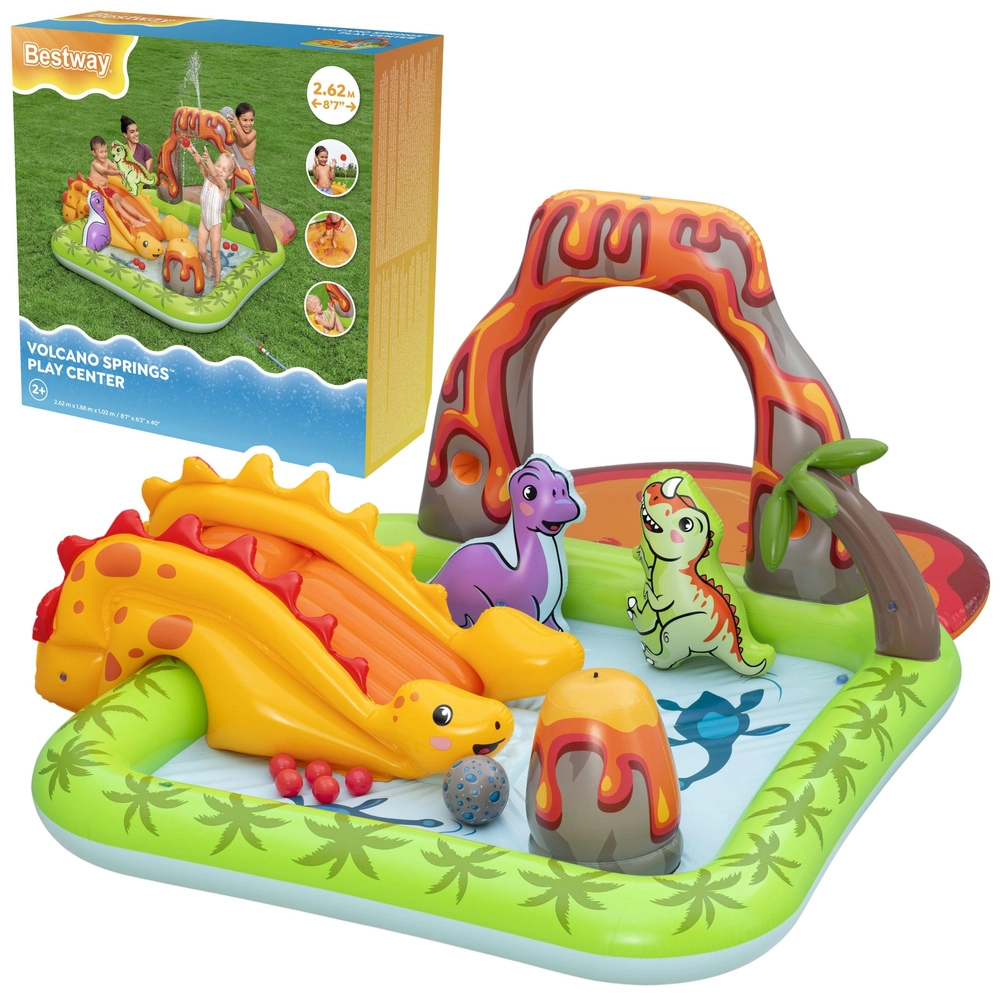 Levně Bestway nafukovací vodní hrací centrum s dinosaury a sopkou Volcano and springs