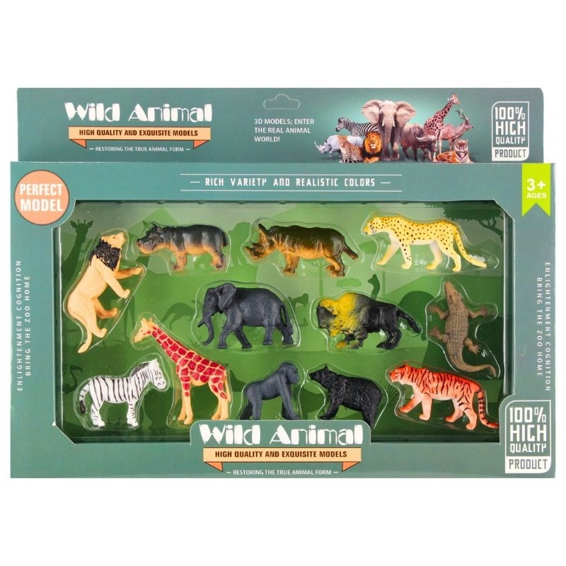 divoká zvířata – sada 12 figurek