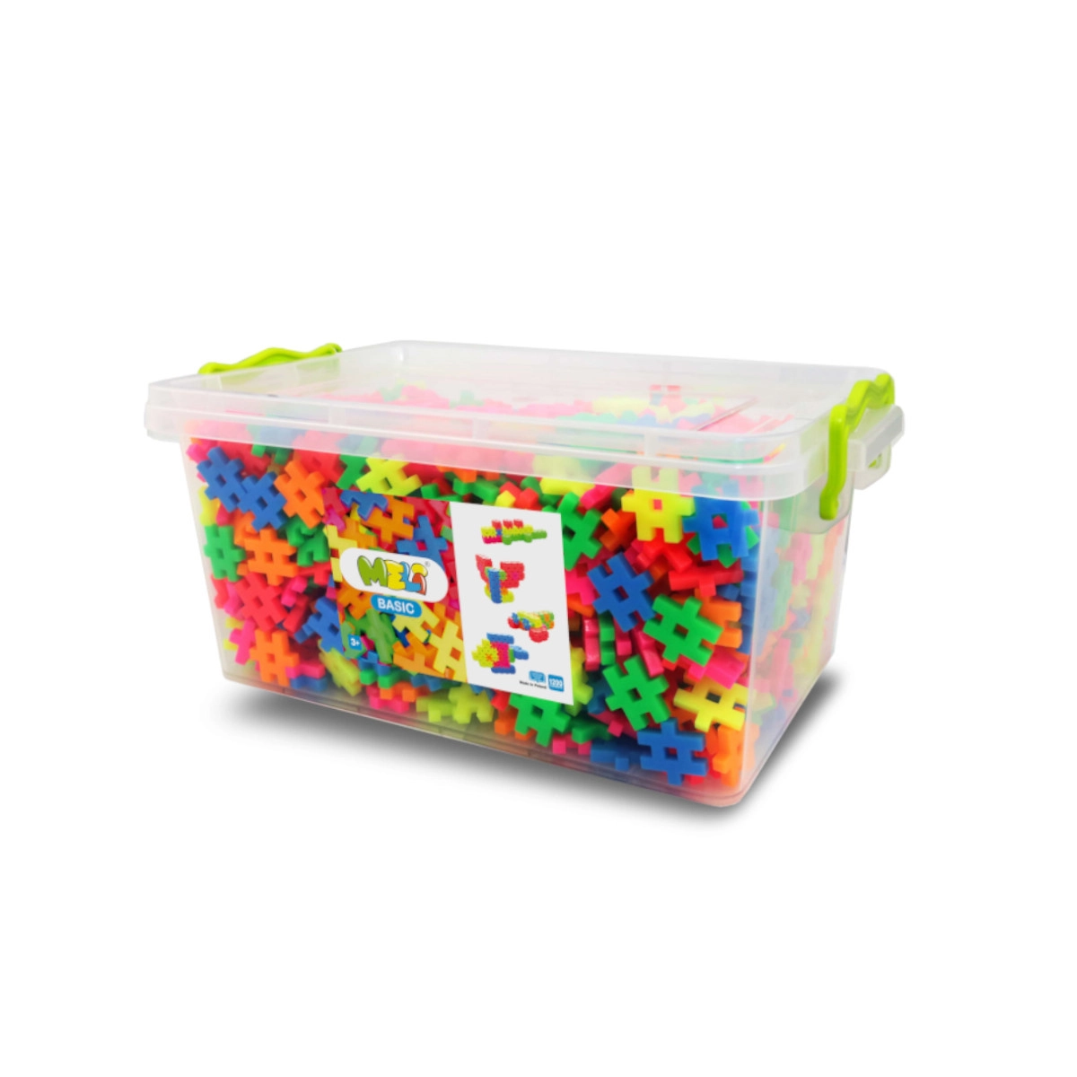 Stavebnice MELI Neon Basic Edu – 1200 dílků