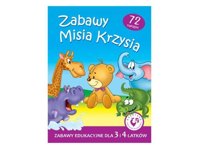 Zabawy misia krzysia – samolepková knížka s edukativními úkoly pro děti 3+