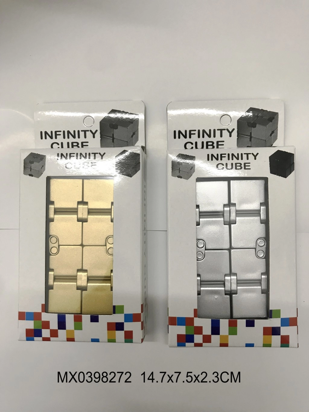 Alltoys Kostka zlatá nebo stříbrná 4 x 4 x 4 cm