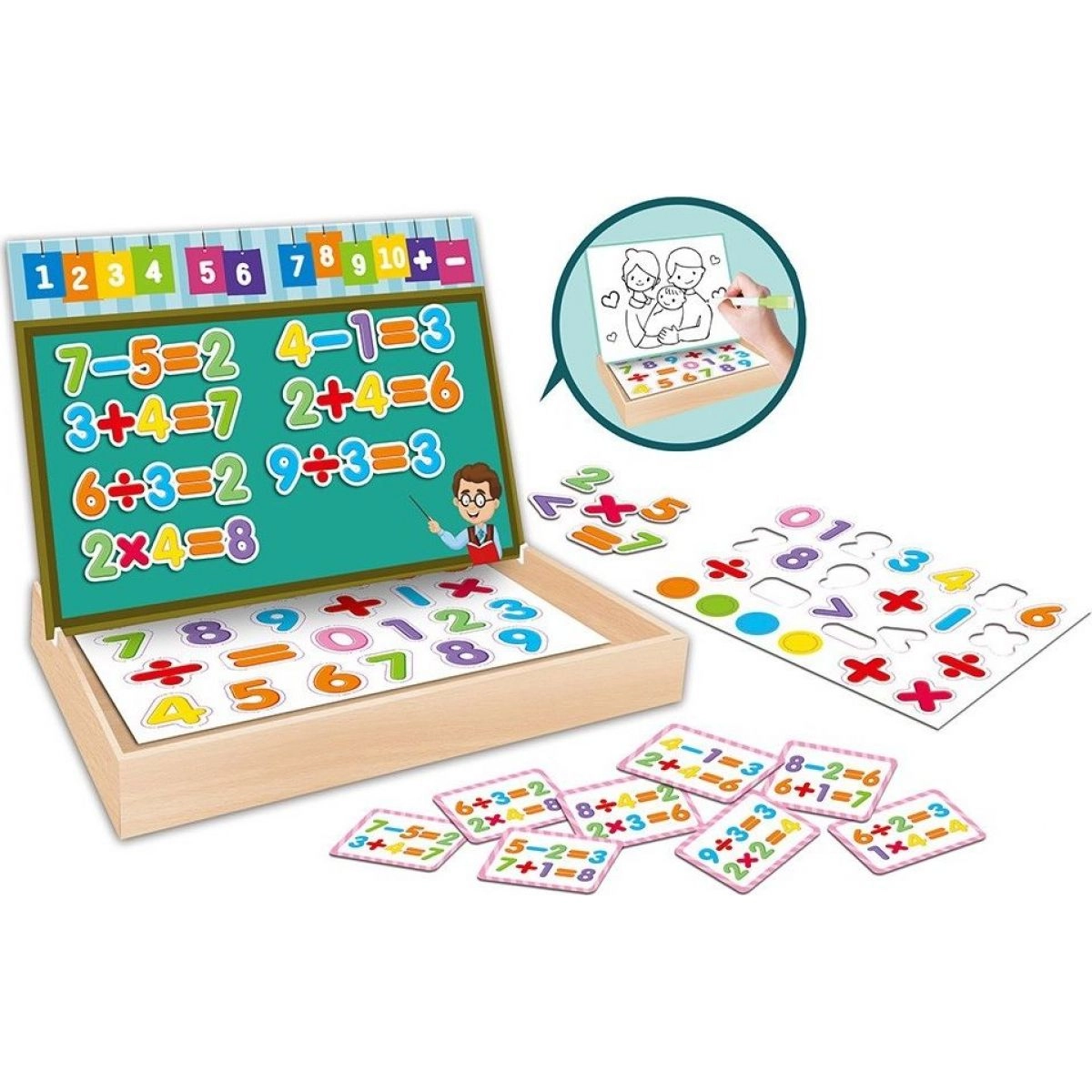 Puzzle magnetické číslice 28 cm