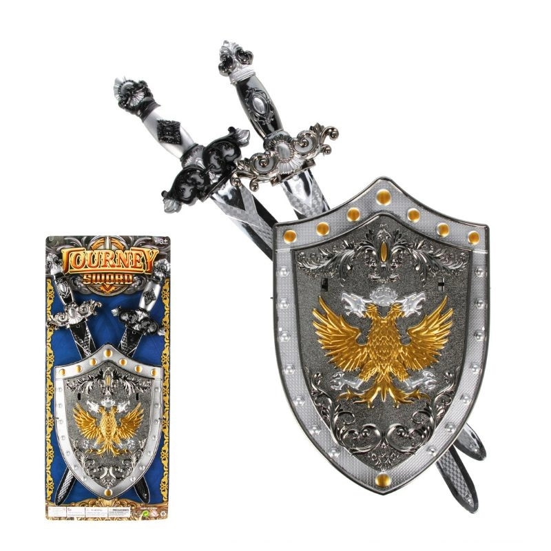 Rytířská sada – 2 meče a štít 20 × 29 cm