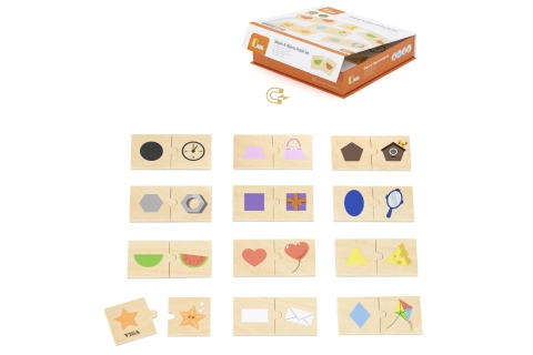 Viga puzzle sada stíny a předměty