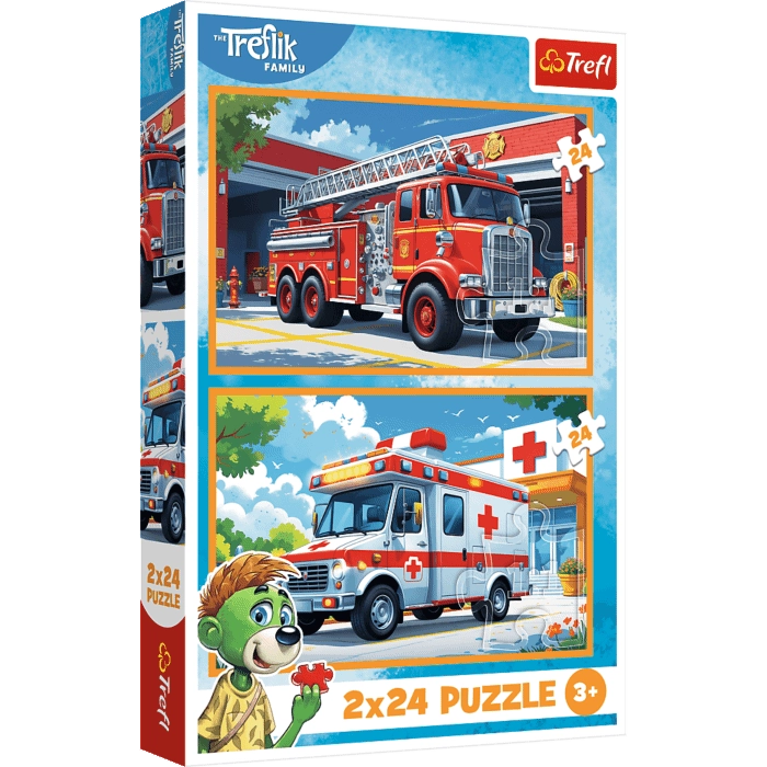 Trefl Puzzle 2x24 Pohrát si s Treflíky