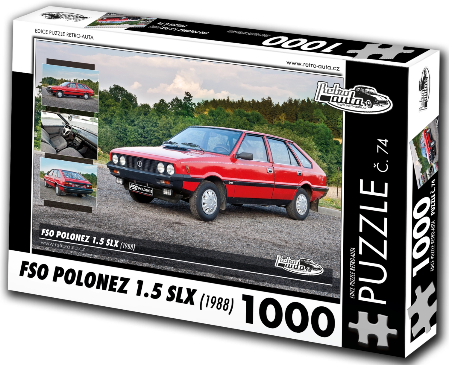 RETRO-AUTA Puzzle č. 74 FSO Polonez 1.5 SLX (1988) 1000 dílků
