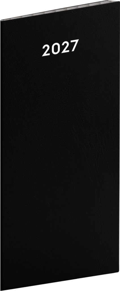 Notique kapesní diář černý 2027 (8 × 18 cm)