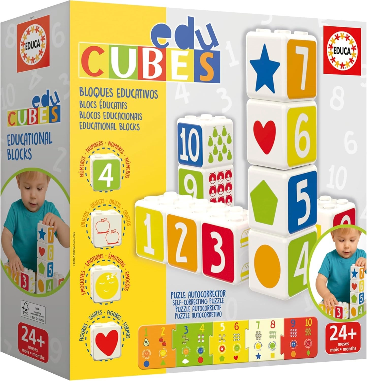 Educa EduCubes Baby stohovací vzdělávací kostky