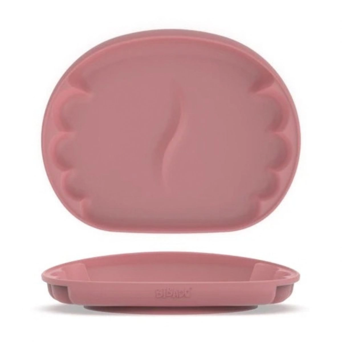 BIBADO Learning Curve™ silikonový talíř s přísavkou Blush